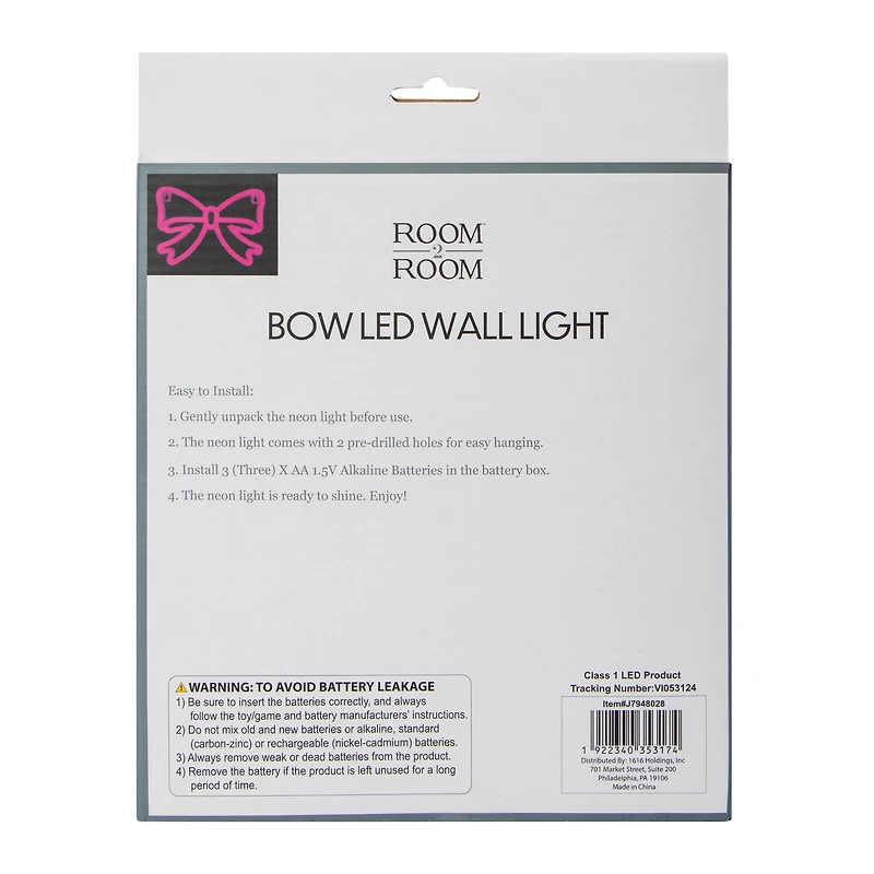 Bow LED Wall Light 8.90in x 6.34in