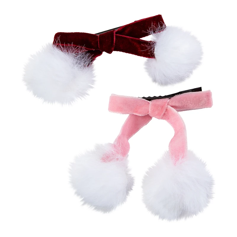 Holiday Bow Hair Clips