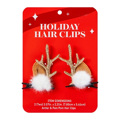 Holiday Antler Hair Clips