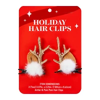 Holiday Antler Hair Clips