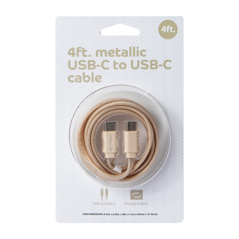 Metallic USB-C To Cable 48in