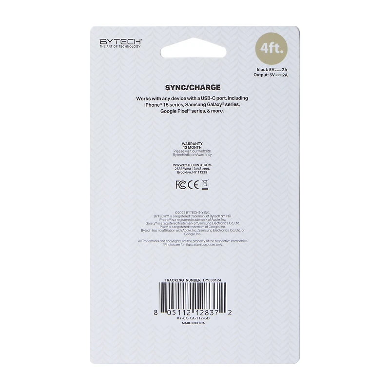 Metallic USB-C To Cable 48in