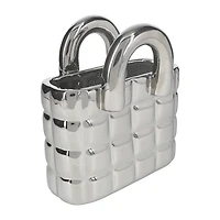 Chrome Ceramic Purse Vase