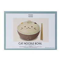 Cat Noodle Bowl With Chopsticks 23oz