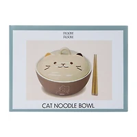Cat Noodle Bowl With Chopsticks 23oz