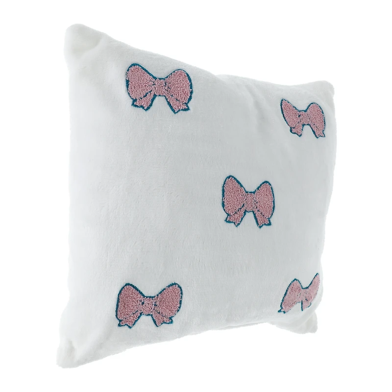 Bow Icon Throw Pillow 16in x 16in