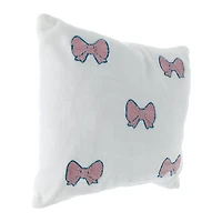 Bow Icon Throw Pillow 16in x 16in