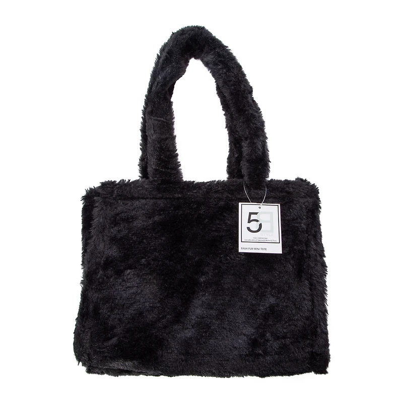 Faux Fur Mini Tote Bag