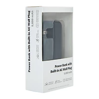 5000 mah Power Bank With Built-In AC Wall Plug