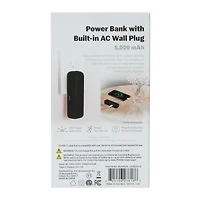 5000 mah Power Bank With Built-In AC Wall Plug