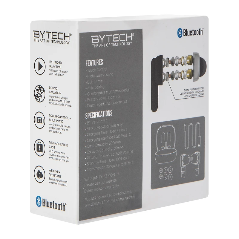 Bytech® True Wireless Earbuds