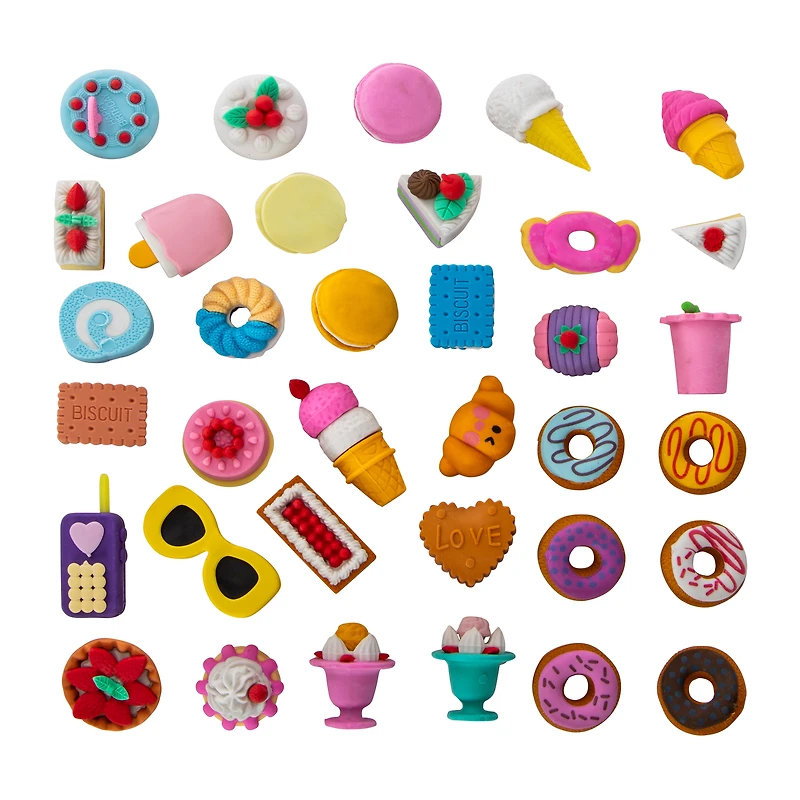 Themed 3D Erasers 35-Count