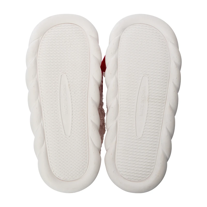 Ladies Fluffy Bow Slippers