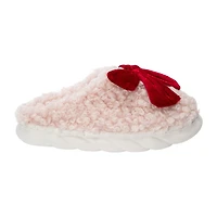 Ladies Fluffy Bow Slippers
