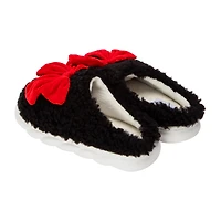Ladies Fluffy Bow Slippers
