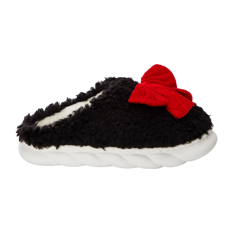 Ladies Fluffy Bow Slippers