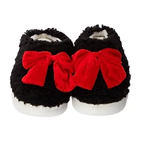 Ladies Fluffy Bow Slippers