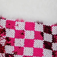 Sequin Check Christmas Stocking