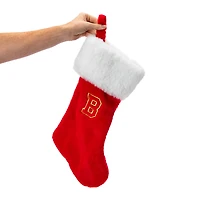 Red Monogram Christmas Stocking