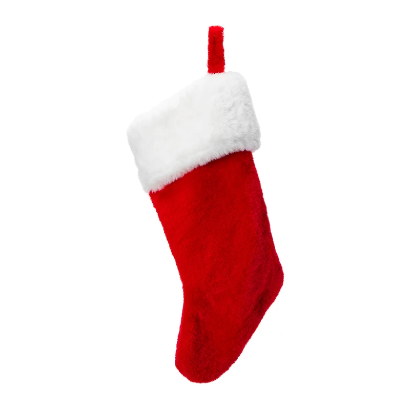 Red Monogram Christmas Stocking
