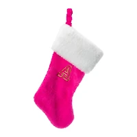 Pink Monogram Stocking