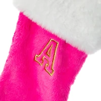 Pink Monogram Stocking
