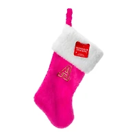 Pink Monogram Stocking