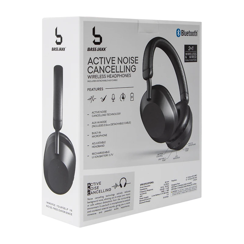Bass Jaxx ANC Wireless Headphones