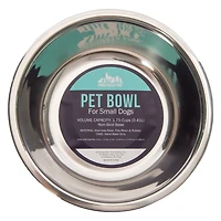 Striped Stainless Steel Pet Food/Water Bowl