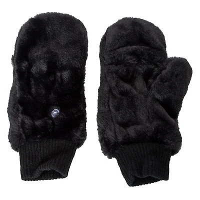 Faux Fur Flip-Top Mittens