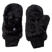 Faux Fur Flip-Top Mittens