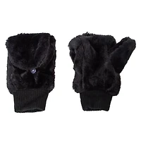 Faux Fur Flip-Top Mittens