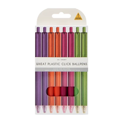 Wheat Plastic Click Ballpoint Pens 16-Count