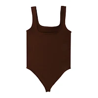 Square-Neck Ribbed Bodysuit
