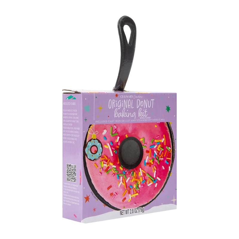 Original Donut Baking Kit With Cast Iron Skillet