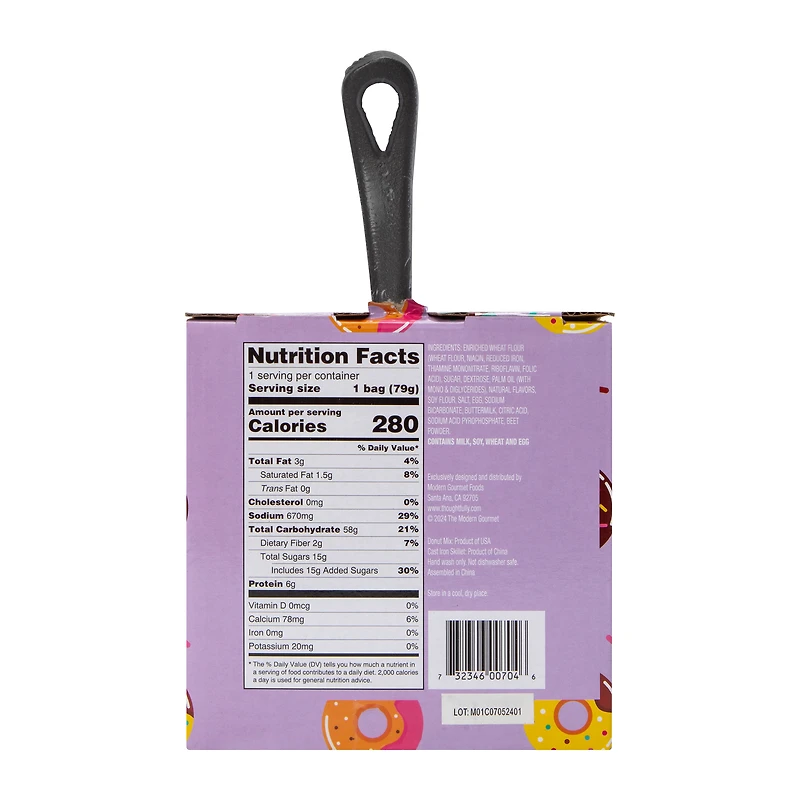 Original Donut Baking Kit With Cast Iron Skillet