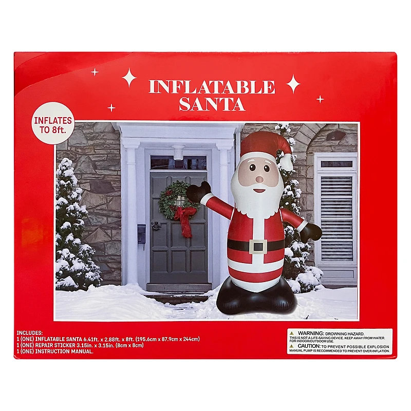 XL Inflatable Christmas Santa 8ft