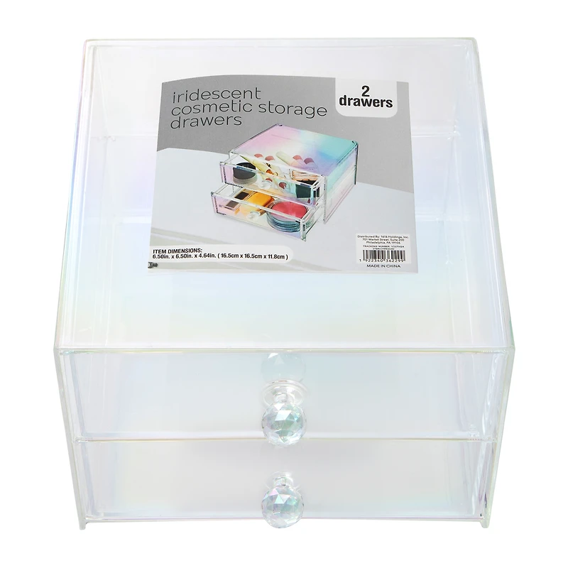 Iridescent Cosmetic 2-Storage Drawers