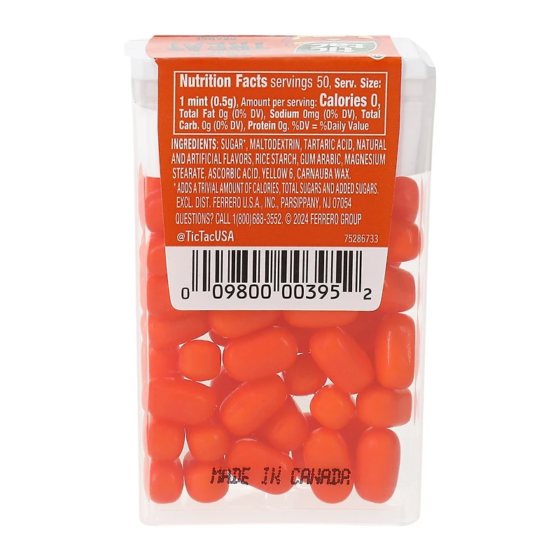 tic tac® Trick Or Treat Mint Candy 0.84oz - Orange