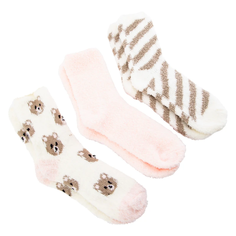 Ladies Cozy Crew Socks 3-Pack