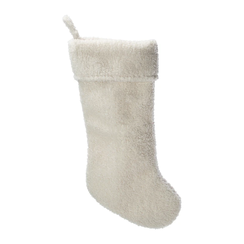 Solid Sherpa Christmas Stocking