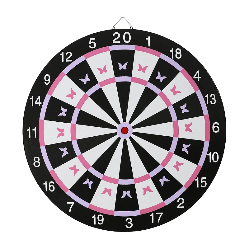 Pink Butterfly Dartboard Game 15.7in