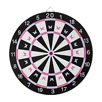 Pink Butterfly Dartboard Game 15.7in