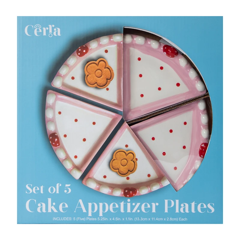 Cake Appetizer Plates 5-Set