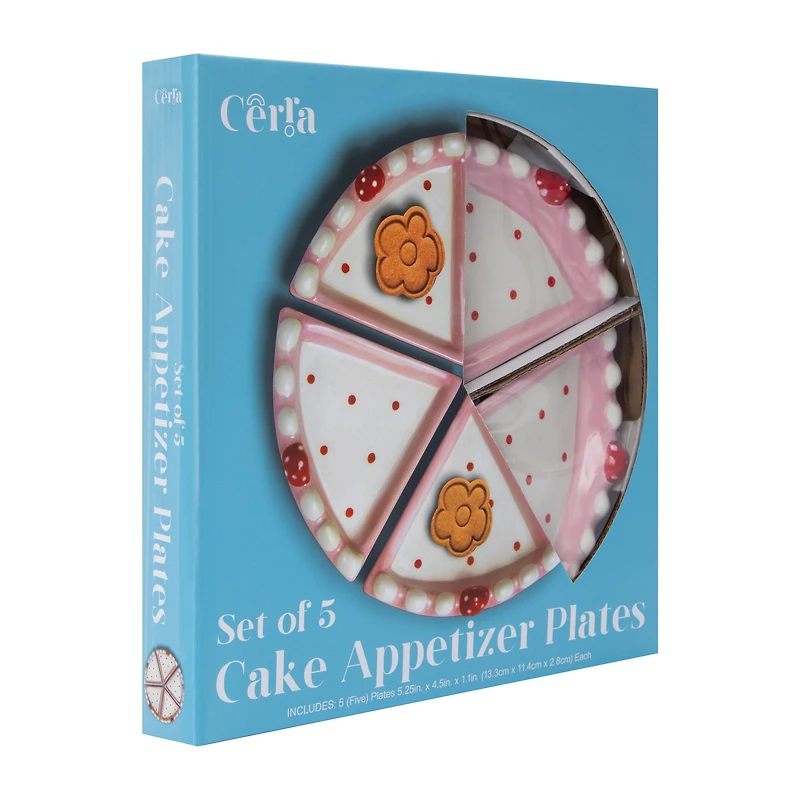 Cake Appetizer Plates 5-Set
