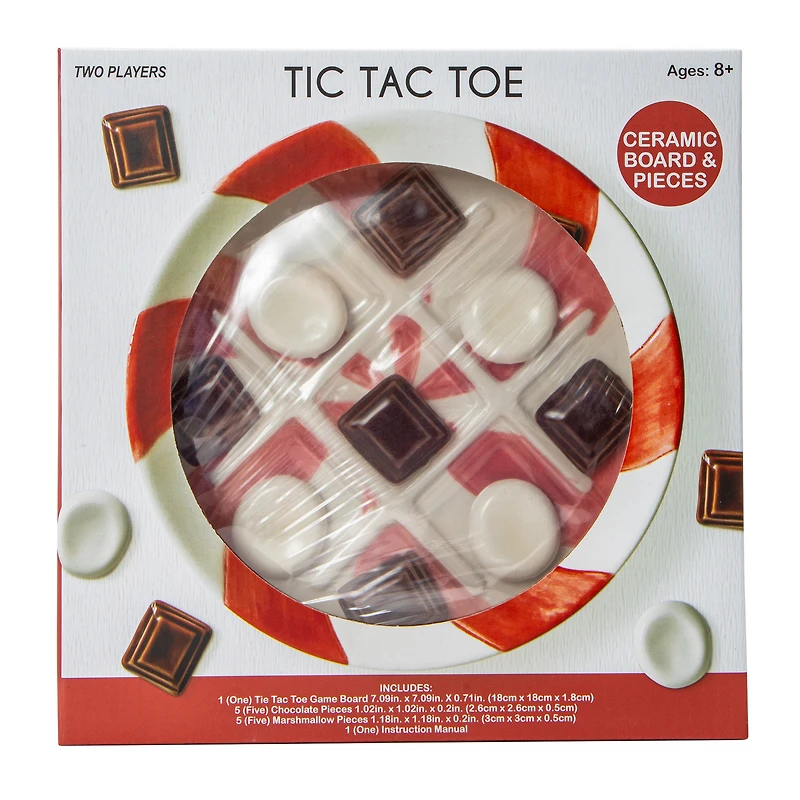 Tic Tac Toe Ceramic Board Game And Pieces