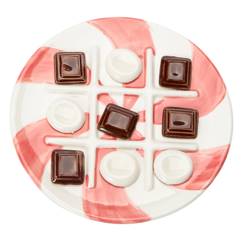 Tic Tac Toe Ceramic Board Game And Pieces