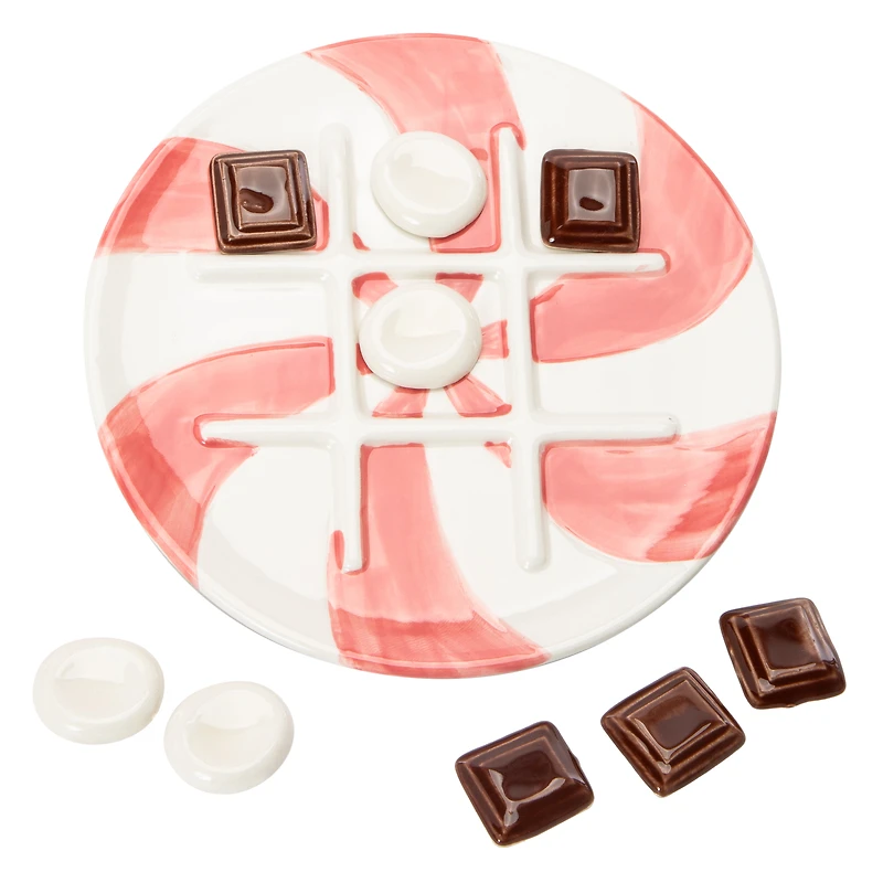 Tic Tac Toe Ceramic Board Game And Pieces