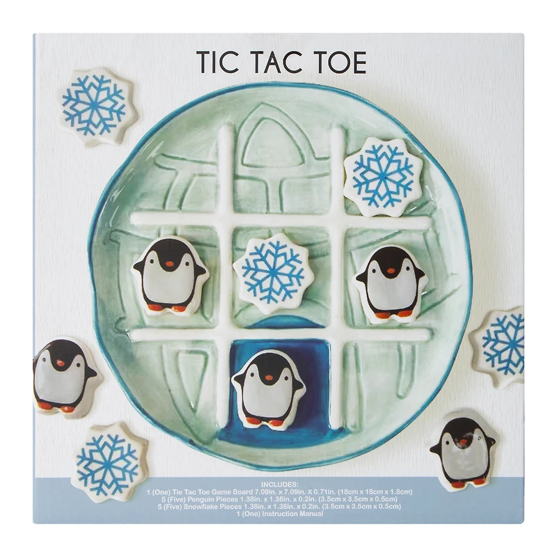 Tic Tac Toe Ceramic Board Game And Pieces