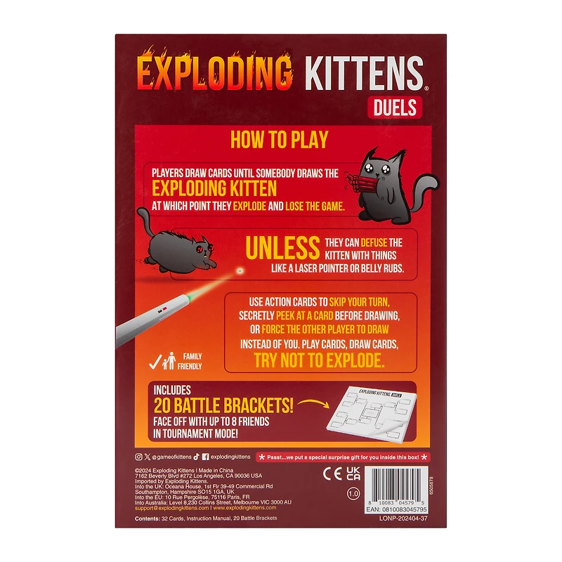 Exploding Kittens® Duel Card Game
